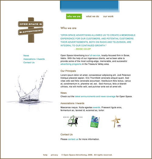 Open Space Landing Page